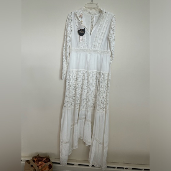 Stunning vintage inspired woman's white crochet dress new with tags - Picture 3 of 12